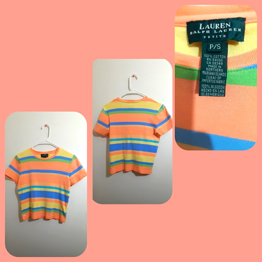 Vintage Ralph Lauren Multicolor Petite Top Shirt